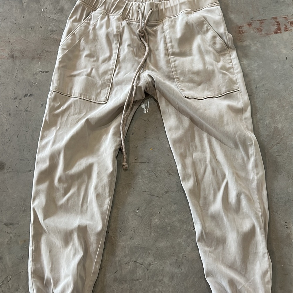 Bella Dahl Cream Drawstring Joggers